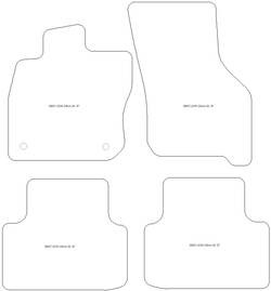 Fussmatten fuer Cupra Leon (fixing distance 335 mm) 5 Turen / Sportstourer 2020- MDM One