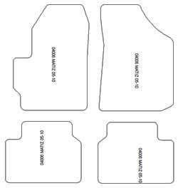 Fußmatten MDM Plus für Matiz (M200) 2005-2010