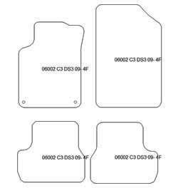 Fußmatten MDM Plus für DS3 2010-03.2019