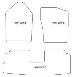Fußmatten MDM Plus für Cuore (L276) 2006-2015