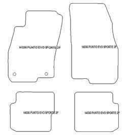Fußmatten MDM Plus für Punto Evo 5 Turen 10.2005-2014