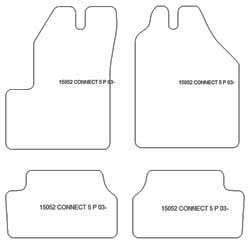 Fußmatten MDM Plus für Connect Tourneo 5 Sitze 03.2004-2013