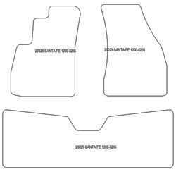 Fußmatten MDM Plus für Santa Fe I (SM) 11.2000-03.2006