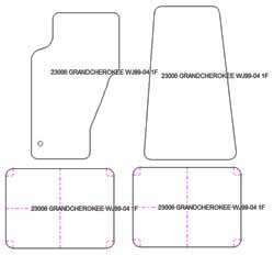 Fußmatten MDM Plus für Grand Cherokee II (WJ) 1999-2004