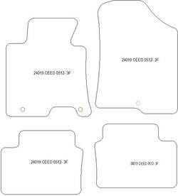 Fußmatten MDM Plus für Ceed II station wagon 05.2012-05.2018