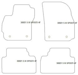 Fußmatten MDM Plus für 5 III 5 Sitze 10.2010-