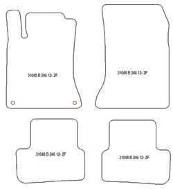 Fußmatten MDM Plus für B-Klasse (W246) 10.2011-02.2019
