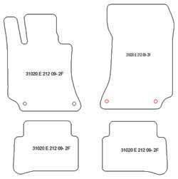 Fußmatten MDM Plus für E-Klasse (W212) 03.2009-03.2016