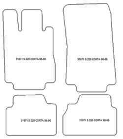 Fußmatten MDM Plus für S-Klasse (W220) kurz 1998-06.2005