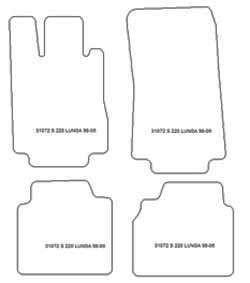 Fußmatten MDM Plus für S-Klasse (W220) lang 1998-06.2005