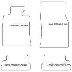 Fußmatten MDM Plus für Cabrio (R57) 03.2009-2016