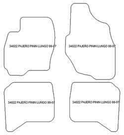 Fußmatten MDM Plus für Pajero Pinin lang 1999-2007