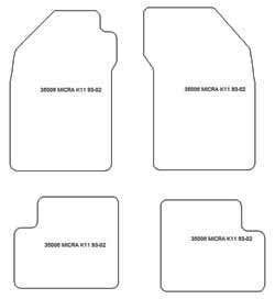 Fußmatten MDM Plus für Micra (K11) 1993-2002