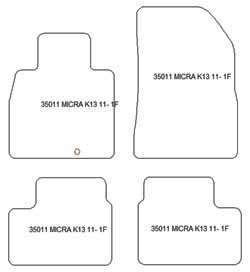 Fußmatten MDM Plus für Micra (K13) 2010-02.2017