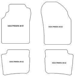 Fußmatten MDM Plus für Primera (P-11) 06.1996-07.2002