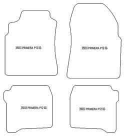 Fußmatten MDM Plus für Primera (P-12) 01.2002-2008