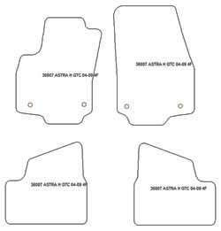 Fußmatten MDM Plus für Astra H / GTC 2004-2009