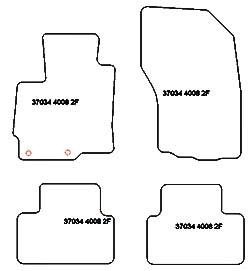 Fußmatten MDM Plus für 4008 05.2012-03.2017