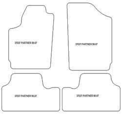 Fußmatten MDM Plus für Partner I 1998-2007
