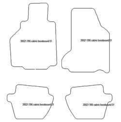 Fußmatten MDM Plus für 996 Cabrio 2001-