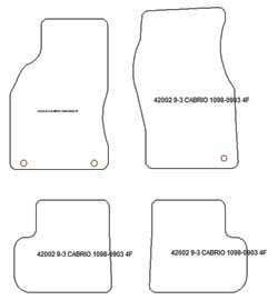 Fußmatten MDM Plus für 9-3 Cabrio 1998-2002
