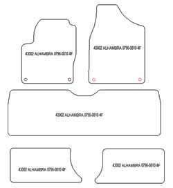 Fußmatten MDM Plus für Alhambra I 1995-08.2010