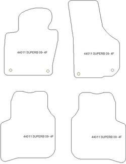 Fußmatten MDM Plus für Superb II (3T) 06.2008-04.2015