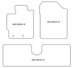 Fußmatten MDM Plus für Yaris III 09.2011-08.2020