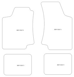 Fußmatten MDM Plus für Golf 3 (1H) 1992-1997