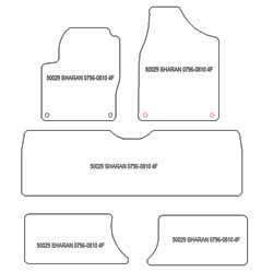 Fußmatten MDM Plus für Sharan I 1995-08.2010