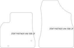 Fußmatten MDM Plus für Partner II van (auch Electric) 2008-09.2018