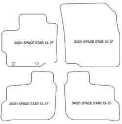 Fußmatten MDM Plus für Space Star II 03.2013-2017