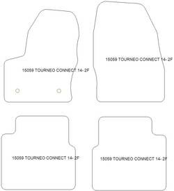 Fußmatten MDM Plus für Connect Tourneo 2014-05.2022