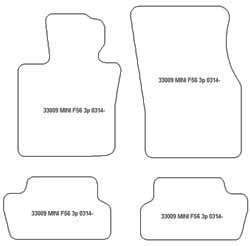 Fußmatten MDM Plus für Mini (F56) 3 Turen 03.2014-2024