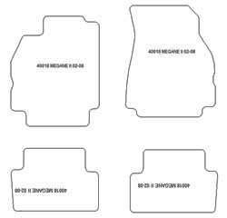 Fußmatten MDM Plus für Megane II 10.2002-10.2008