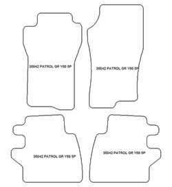 Fußmatten MDM Plus für Patrol (Y60) 5 Turen 1989-1997