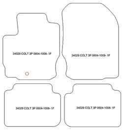 Fußmatten MDM Plus für Colt 3 Turen 2004-2008