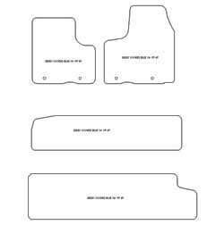 Fußmatten MDM Plus für Vivaro bus 2014-02.2019