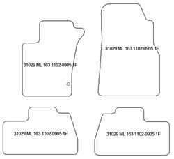 Fußmatten MDM Plus für M-Klasse (W163) / ML 1998-07.2005