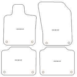 Fussmatten fuer Volvo S90 (auch Mild Hybrid e Plug-in Hybrid) 10.2016- MDM Plus
