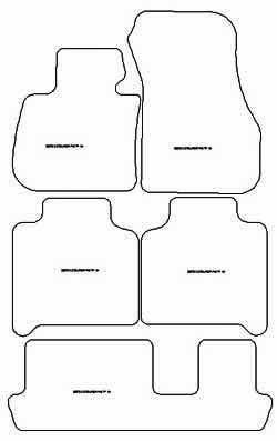Fussmatten fuer BMW 2er (F46) Gran Tourer 7 Sitze 2015- MDM Plus