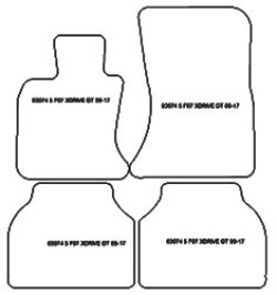 Fussmatten fuer BMW 5er (F07) Gran Turismo X-Drive 2009-2017 MDM Plus