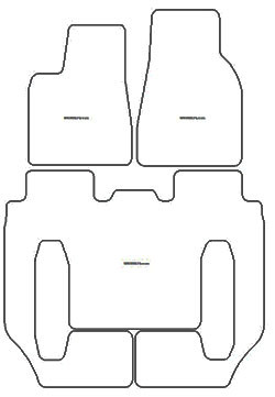 Fussmatten fuer Tesla Model X 6 Sitze (no central console) 2016- MDM Plus