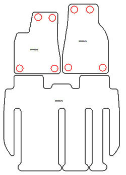 Fussmatten fuer Tesla Model X 7 Sitze 2016- MDM Plus