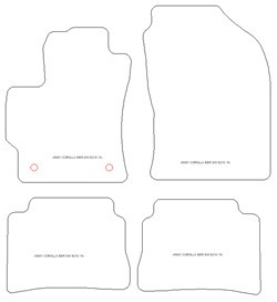 Tappetini per Toyota Corolla XII (E210) Berlina (anche Hybrid) 2019-