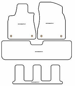 Fussmatten fuer Lexus RX 7 Sitze 2018-09.2022 MDM Plus