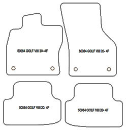 Fußmatten MDM Plus für Golf 8 (auch Plug-in Hybrid) 2020-