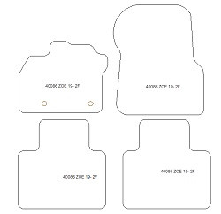 Tappetini per Renault Zoe 2019-