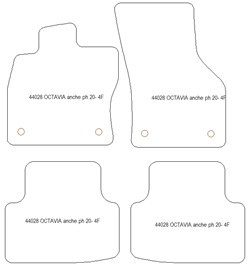 Tappetini per Skoda Octavia IV (anche Plug-in Hybrid) 2020-