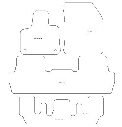 Fussmatten fuer Peugeot 5008 II 7 Sitze 07.2017-2024 MDM Plus